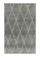 MILTON MACHINE WOVEN RUG Grey. Silver