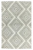 MILTON MACHINE WOVEN RUG WHITE/STONE