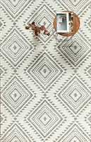 MILTON MACHINE WOVEN RUG WHITE/STONE