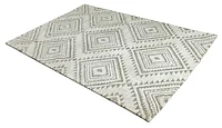 MILTON MACHINE WOVEN RUG WHITE/STONE