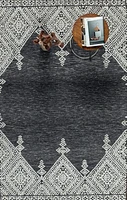 MILTON MACHINE WOVEN RUG WHITE/GRAPHITE