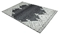 MILTON MACHINE WOVEN RUG WHITE/GRAPHITE