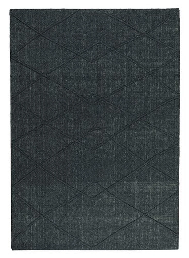 RAYTON HAND WOVEN RUG BLACK