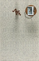 BARNEX HAND WOVEN RUG IVORY/CHARCOAL