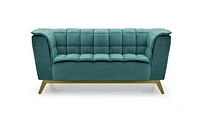 Allister Velvet Loveseat-Green