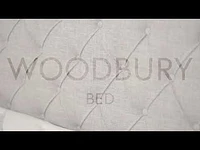 Woodbury Warm Stone Fabric 4 Drawer Storage Bed Queen size - Greater Vancouver Furniture