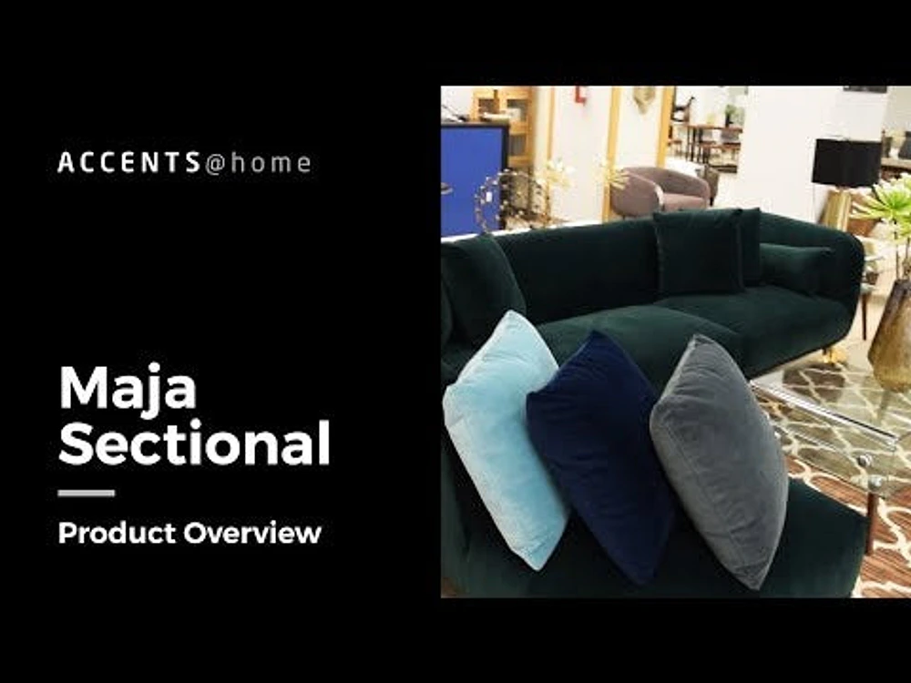 Maja Velvet Sectional - Emerald Green Greater Vancouver Furniture