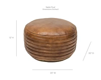 ZETA LEATHER POUF