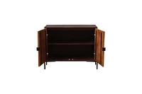 FITNIA SOLID WOOD WITH SUNBURST PATTERN 2 DOOR SIDEBOARD