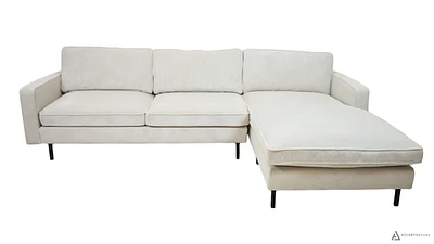 Fiona Reversible Sectional -Corduroy Ivory