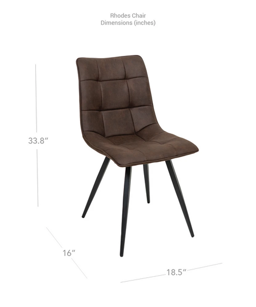 RHODES DINING CHAIR - NAVY BROWN