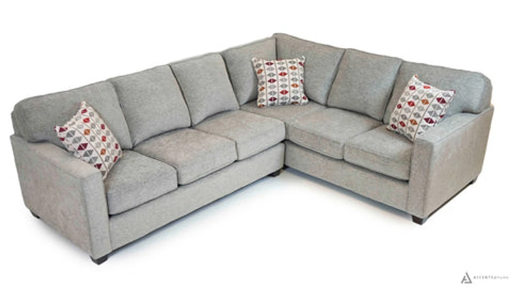 Rino Sectional - Rico Grey - Made In Canada