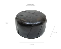 LEONIS LEATHER POUF