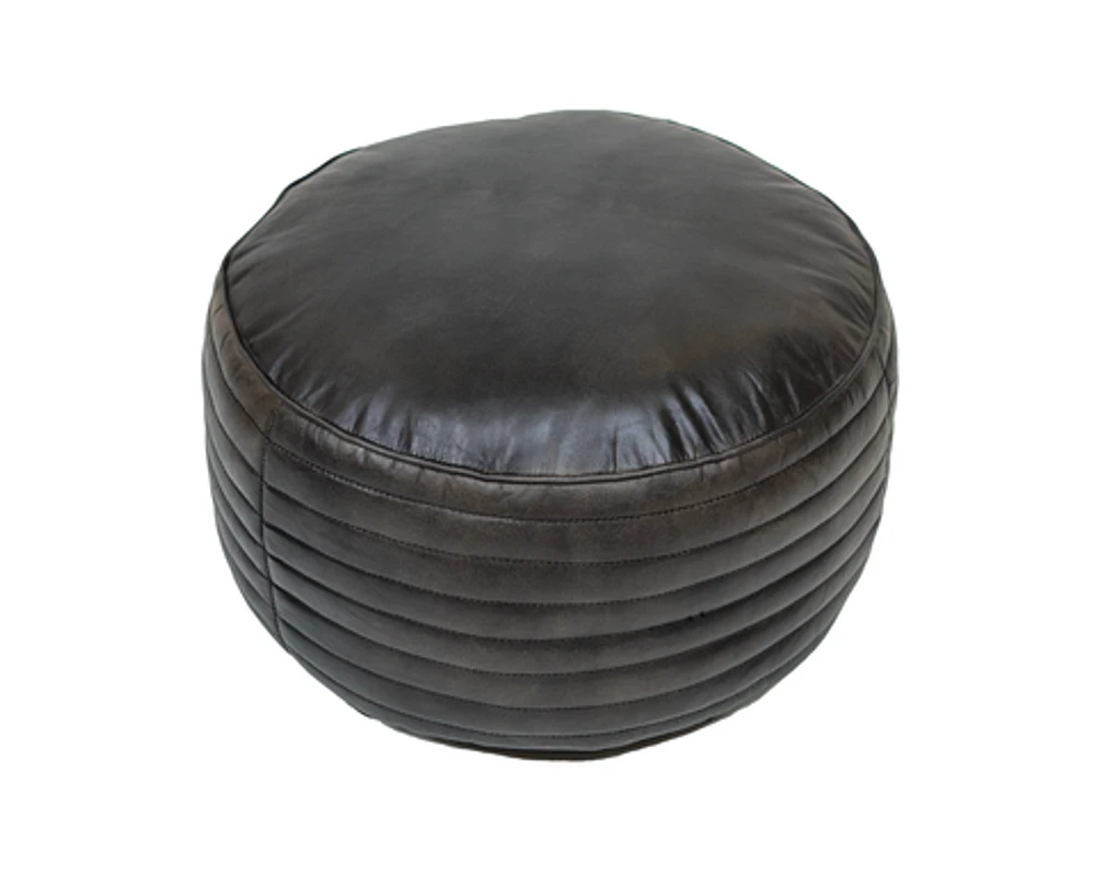 SABIK LEATHER POUF