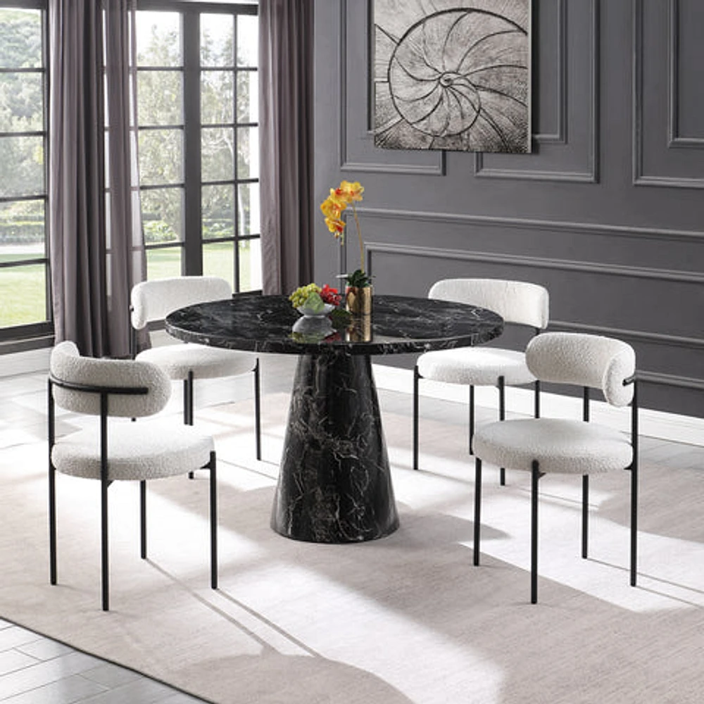 Omni 48" Faux Marble Dining Table