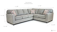 Rino Sectional - Rico Grey - Made In Canada