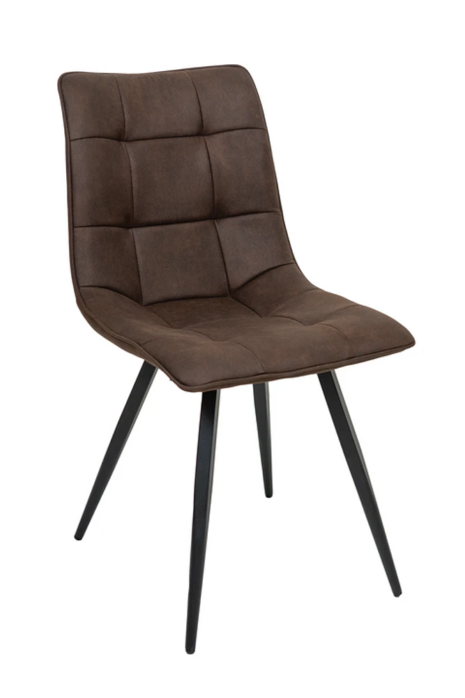 RHODES DINING CHAIR - NAVY BROWN