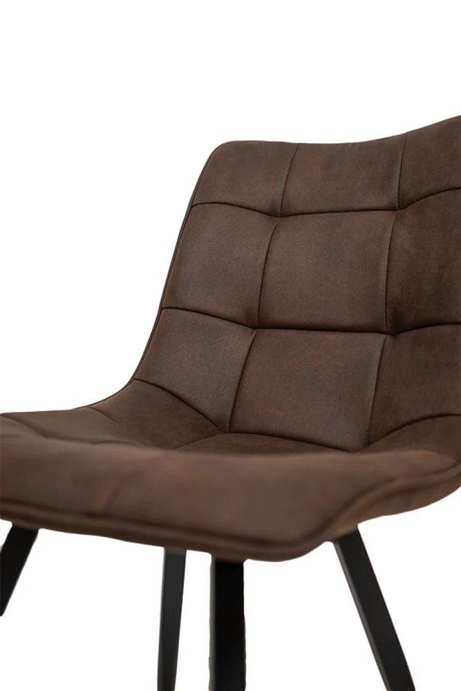 RHODES DINING CHAIR - NAVY BROWN