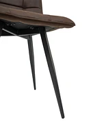 RHODES DINING CHAIR - NAVY BROWN