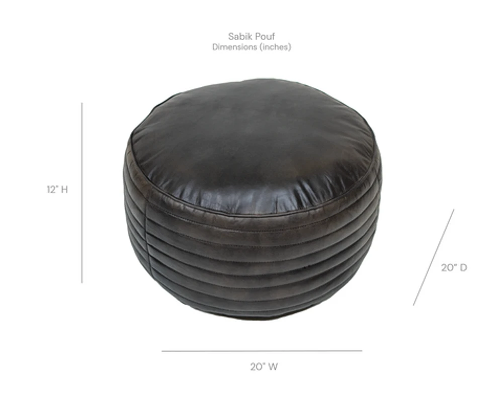 SABIK LEATHER POUF