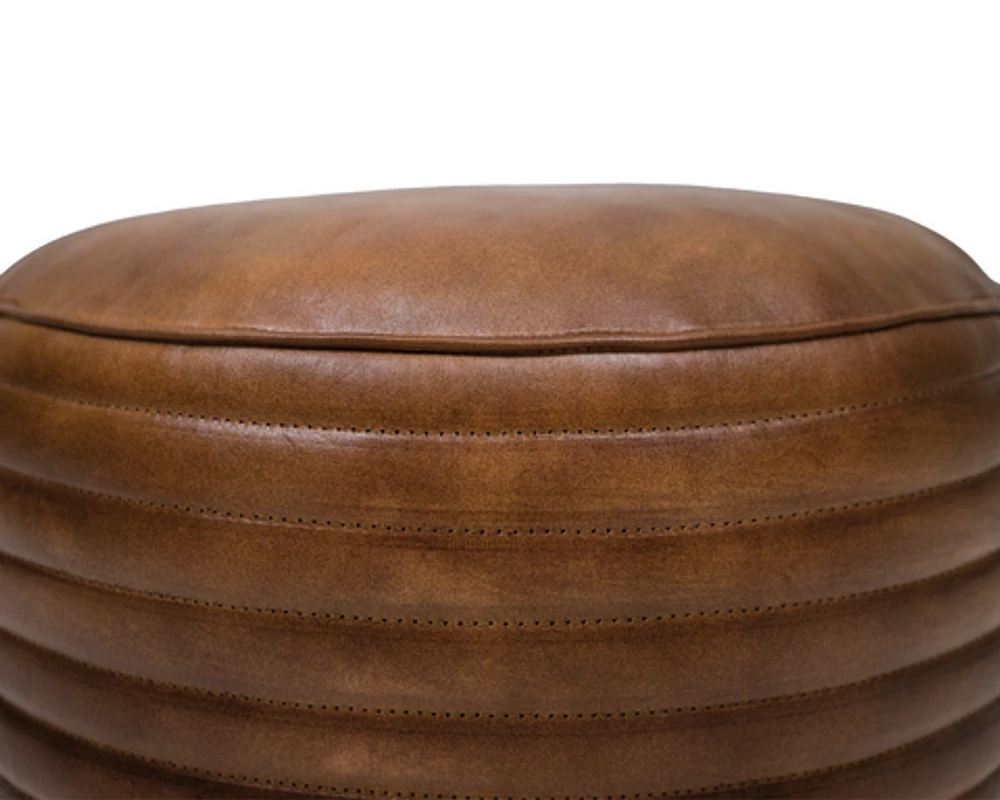 ZETA LEATHER POUF