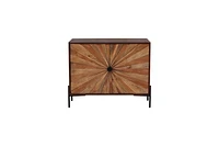 FITNIA SOLID WOOD WITH SUNBURST PATTERN 2 DOOR SIDEBOARD