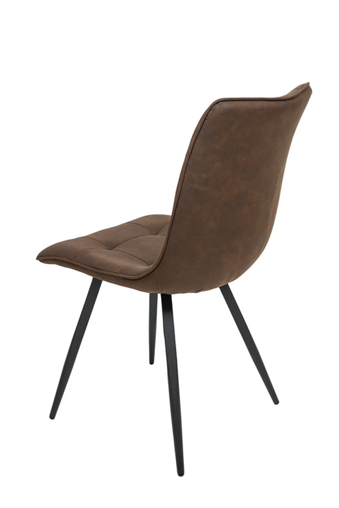 RHODES DINING CHAIR - NAVY BROWN