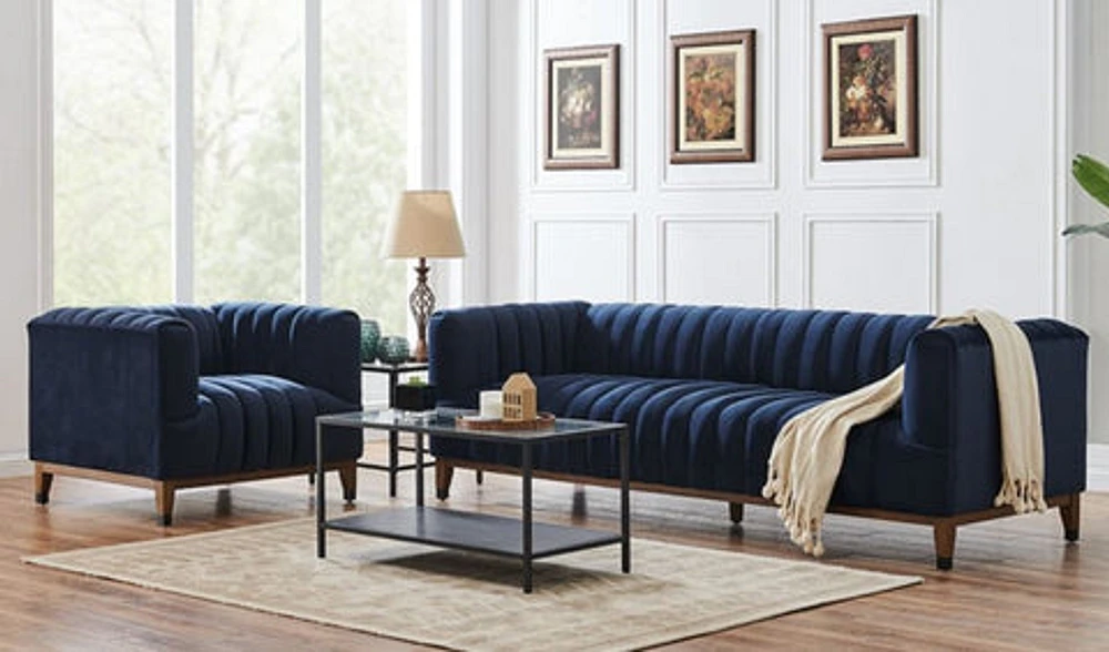 Dolce Large Sofa - Velvet Royal Blue