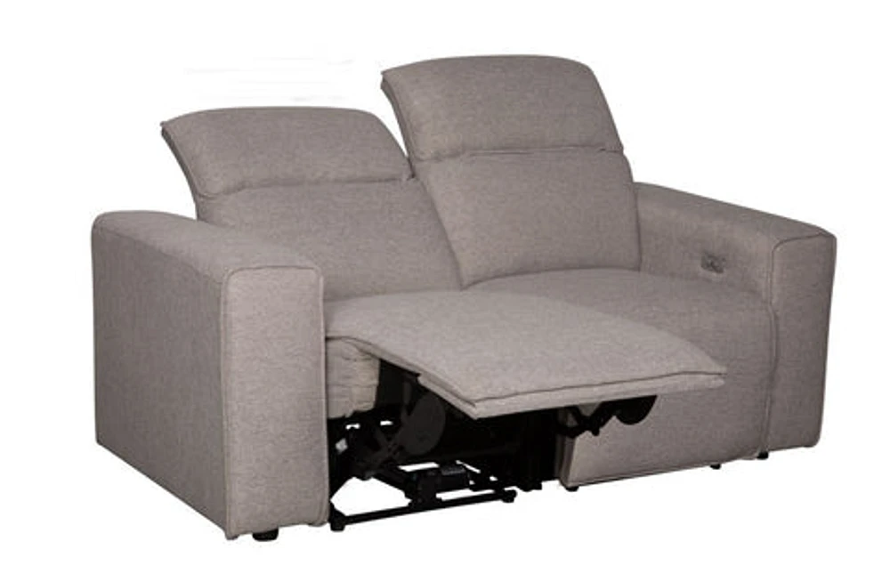 Regis Power Reclining Loveseat - Light Brown