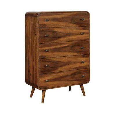 Robyn 5-drawer Chest Dark Walnut