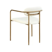 Archer Dining Chair - White/Gold