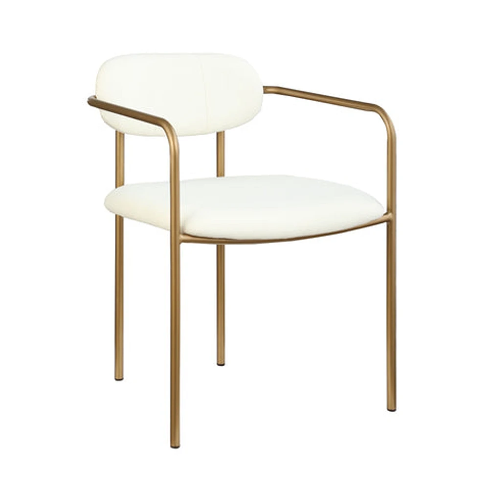 Archer Dining Chair - White/Gold