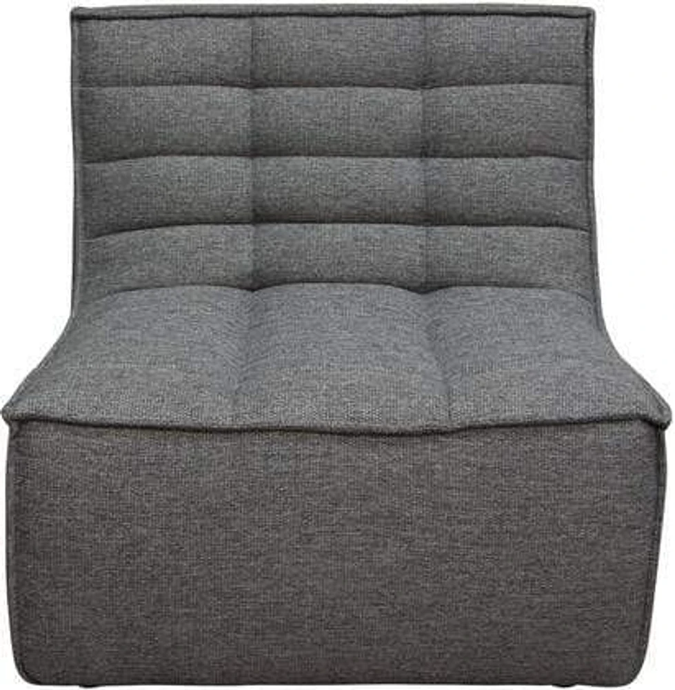 Floor Model Scoop Armless Chair - Grey/Blue