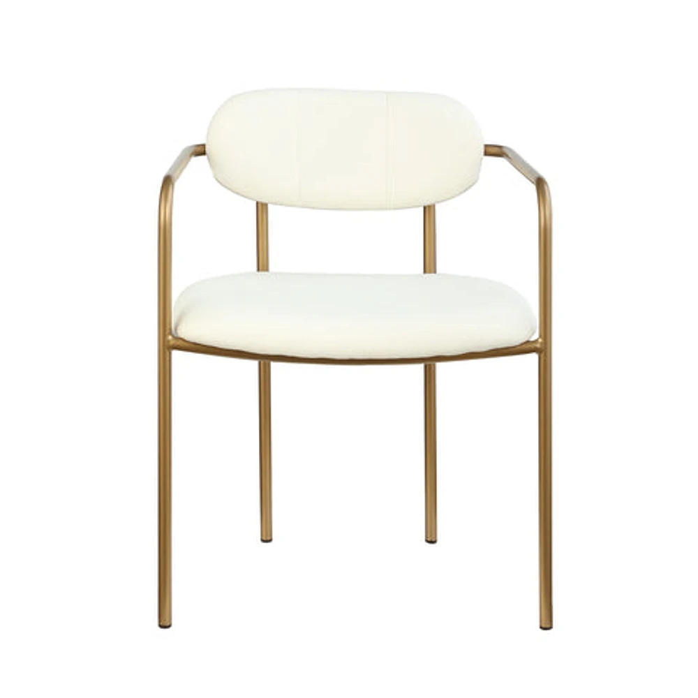 Archer Dining Chair - White/Gold