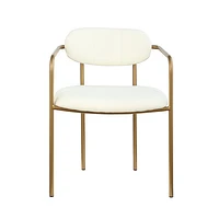 Archer Dining Chair - White/Gold