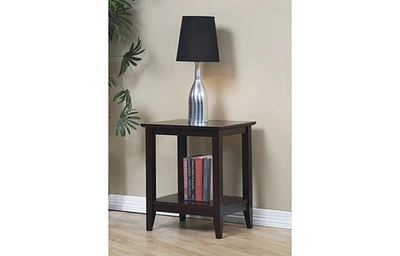 Quadra End Table Espresso - T2-Q100E