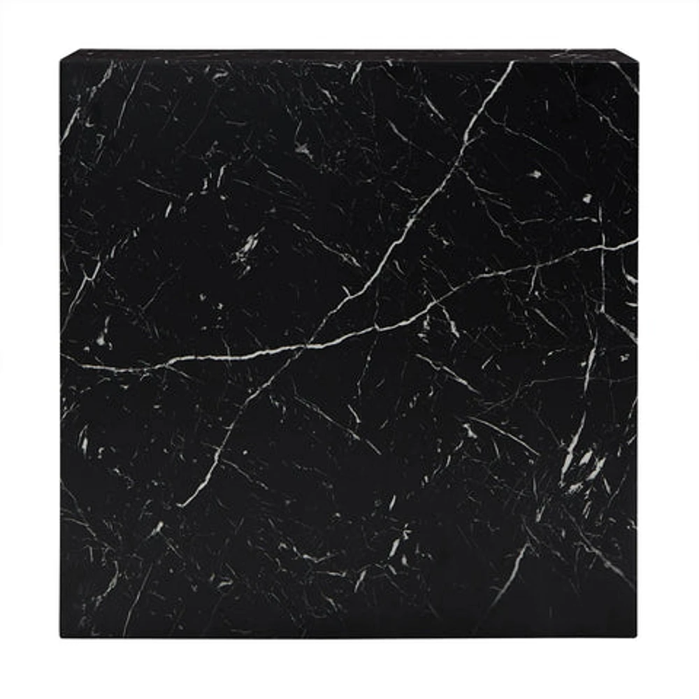 ROMAN FAUX MARBLE COFFEE TABLE - BLACK