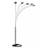 5 Lite Arc Floor Lamp - BLACK