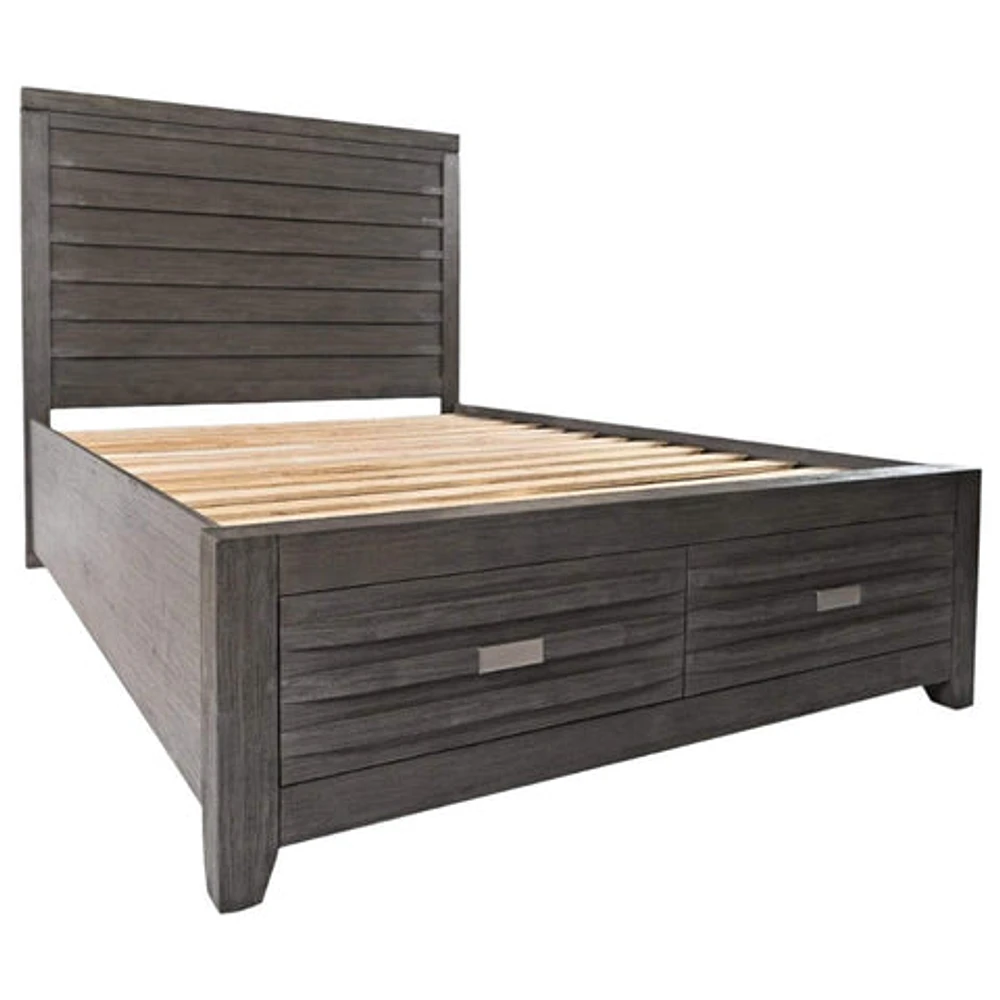 Altamonte Queen Panel Bed - Brushed Grey - Greater Vancouver Furniture