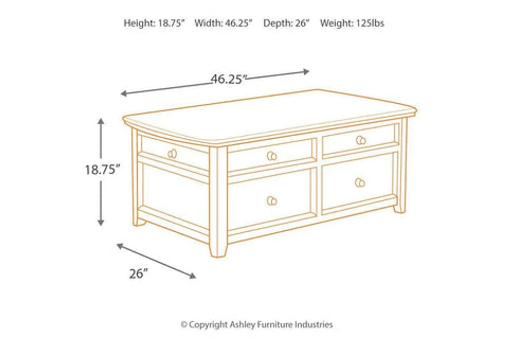 Carlyle Coffee Table with Lift Top