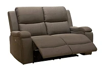 Clinton Power Recliner loveseat-Silver Pepper - Greater Vancouver Furniture