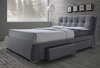 Upholstered Bench Grey - Greater Vancouver Furniture