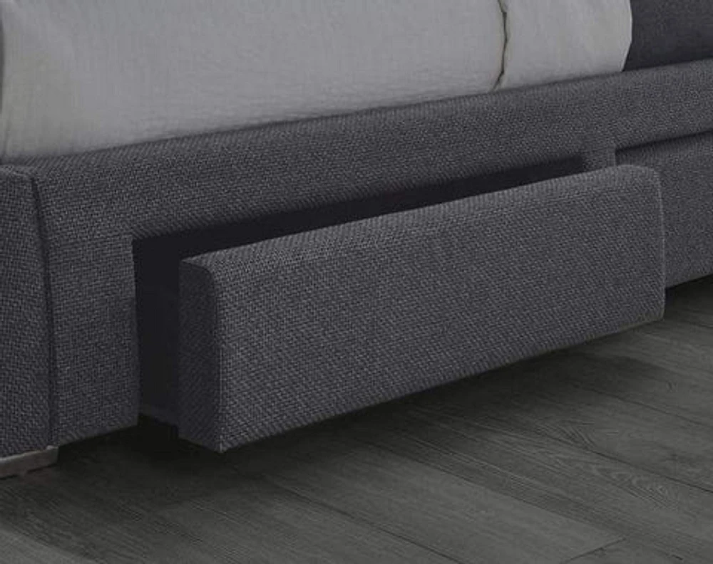 Upholstered Bench Grey - Greater Vancouver Furniture