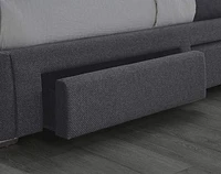 Upholstered Bench Grey - Greater Vancouver Furniture