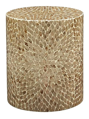 Global Archive Round Capiz Accent Table 1730-28SND - Greater Vancouver Furniture