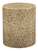 Global Archive Round Capiz Accent Table 1730-28SND - Greater Vancouver Furniture