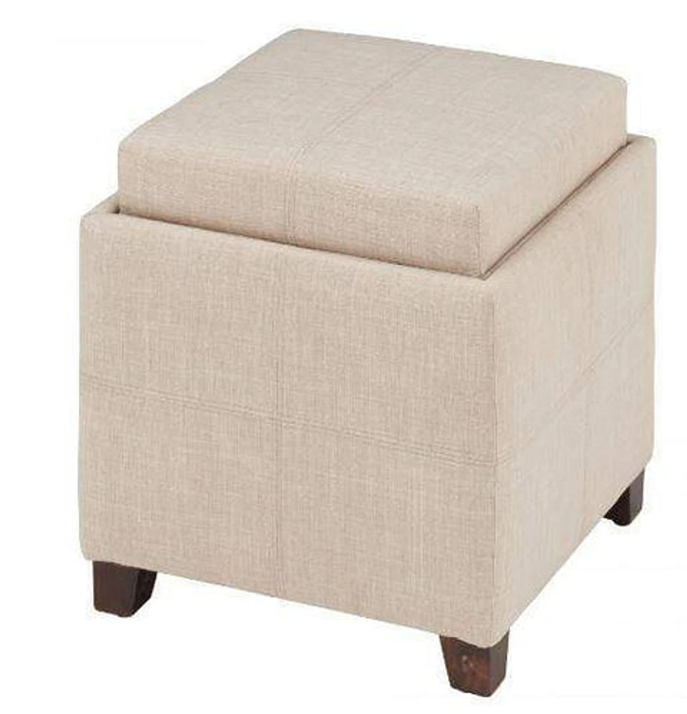 Kovo Fabric Ottoman -Beige