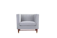 LUIGI Mid Century Velvet Accent Chair -Grey - Greater Vancouver Furniture