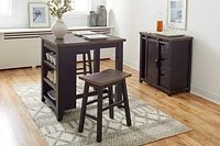 Madison County 3pc Counter Height Set