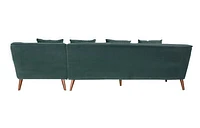 Maja Velvet Sectional - Emerald Green Greater Vancouver Furniture